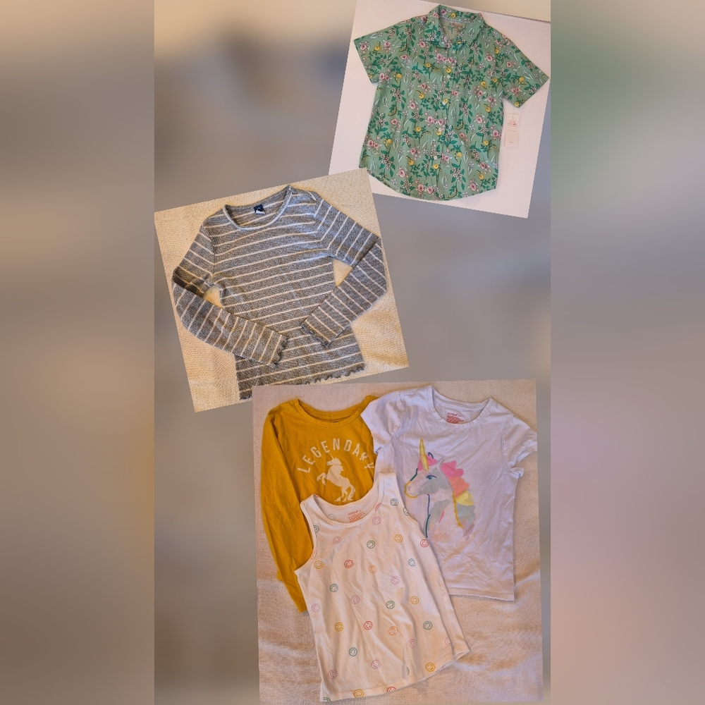 Bundle Of Girls Shirts Size M(8)